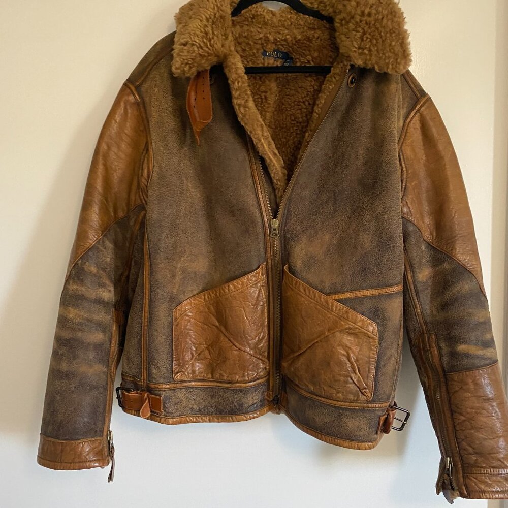 Polo Ralph Lauren Rare Shearling Lined Bomber Jacket